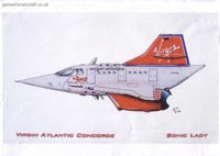 Virgin Atlantic Concorde Caricature (Rob Henderson)